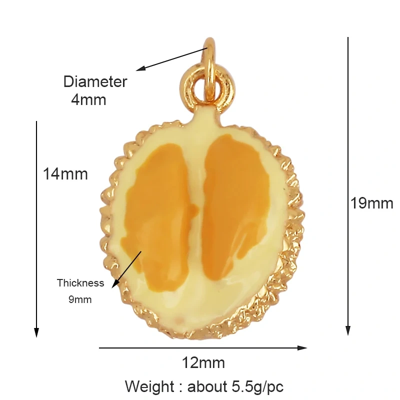 3D Fruit Strawberry Grape Mango Pineapple Water Melon Cherry Banana Charm Pandent , Jewelry Necklace Bracelet Making Supply M15