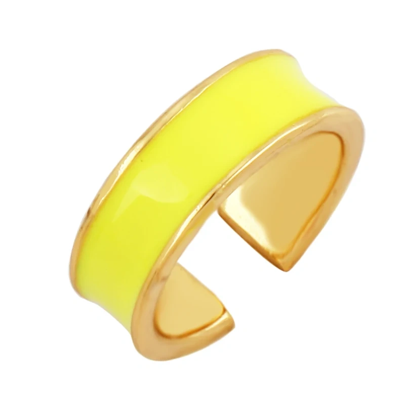 Trendy Mashup Style Punk Eye Colorful Finger Ring,18K Gold Plated Zircon Open Adjustable Rings Charm Jewelry Findings Supply P30