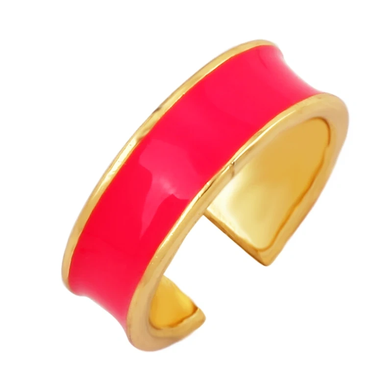 Trendy Mashup Style Punk Eye Colorful Finger Ring,18K Gold Plated Zircon Open Adjustable Rings Charm Jewelry Findings Supply P30