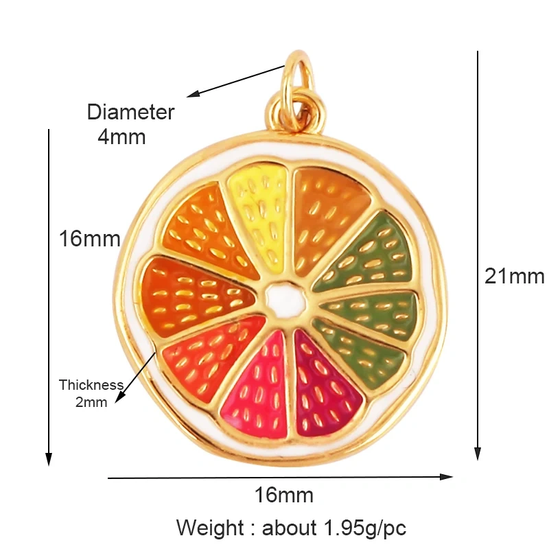 3D Fruit Strawberry Grape Mango Pineapple Water Melon Cherry Banana Charm Pandent , Jewelry Necklace Bracelet Making Supply M15