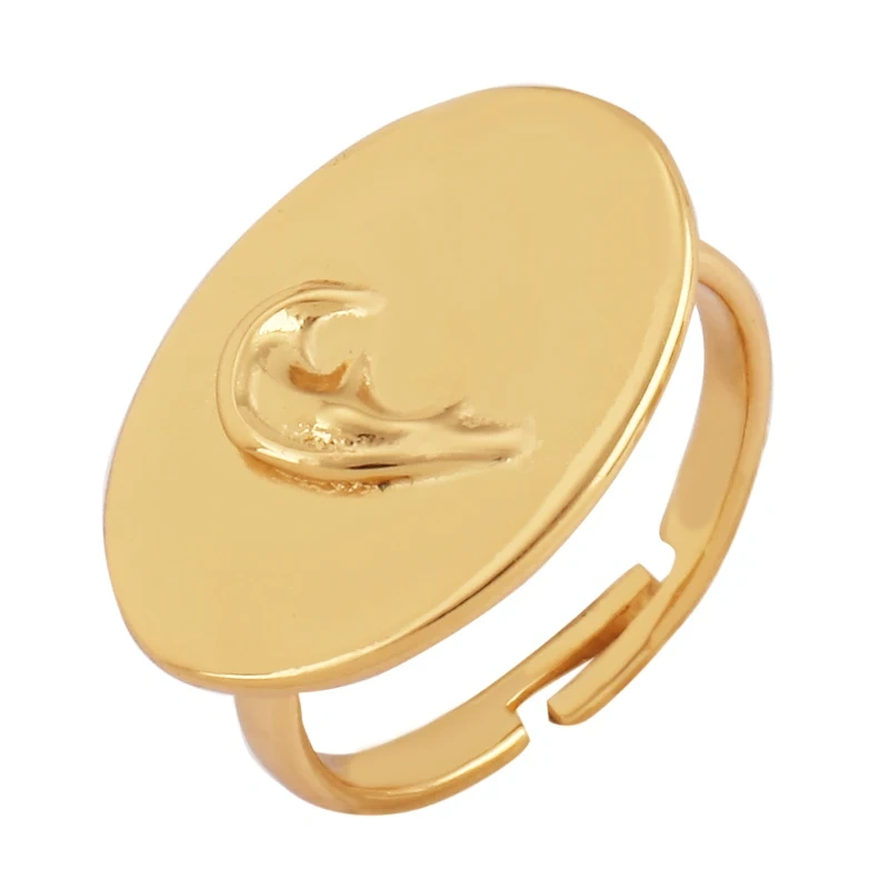 Trendy Mashup Style Punk Eye Colorful Finger Ring,18K Gold Plated Zircon Open Adjustable Rings Charm Jewelry Findings Supply P30