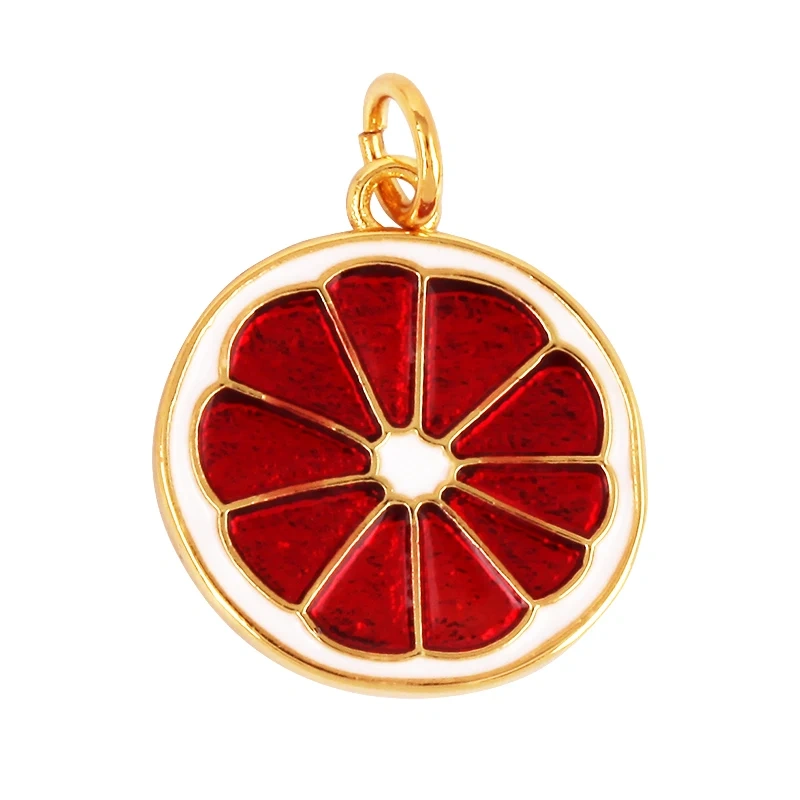 3D Fruit Strawberry Grape Mango Pineapple Water Melon Cherry Banana Charm Pandent , Jewelry Necklace Bracelet Making Supply M15