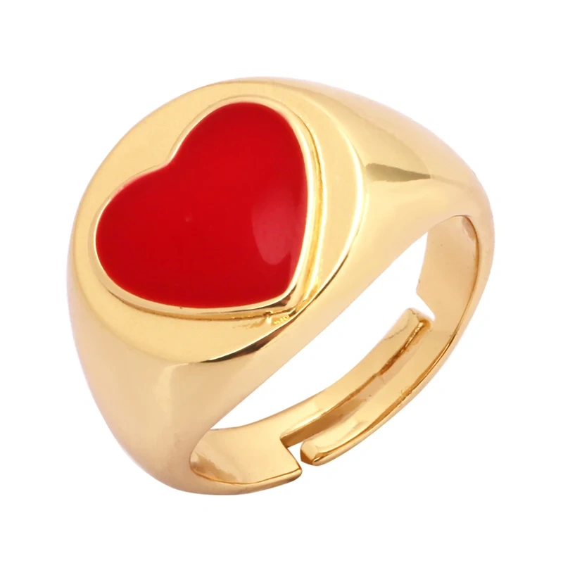 Daisy Flower Ladybug Butterfly Heart Taiji Clover Finger Ring Antique Grandma's Women's Adjustable Ring Girl Party Jewelry