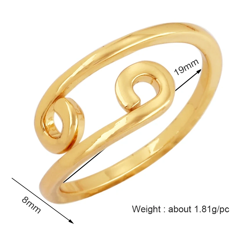 Trendy Mashup Style Punk Eye Colorful Finger Ring,18K Gold Plated Zircon Open Adjustable Rings Charm Jewelry Findings Supply P30