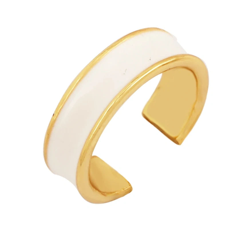 Trendy Mashup Style Punk Eye Colorful Finger Ring,18K Gold Plated Zircon Open Adjustable Rings Charm Jewelry Findings Supply P30