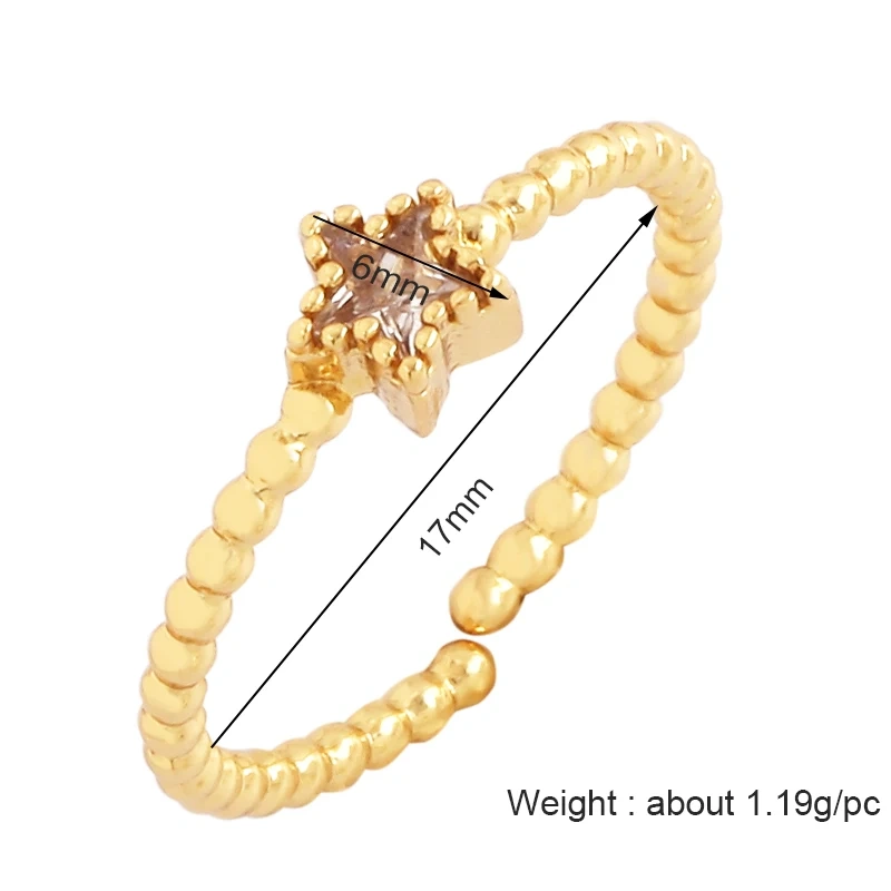 Luxurious Full Pave CZ Gem Style Finger Ring, Flower Butterfly Minimalist Blue Green Summer Beach Party Jewelry Wholesale P03