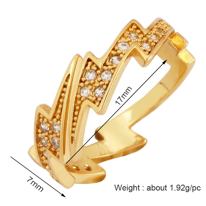 Trendy Mashup Style Punk Eye Colorful Finger Ring,18K Gold Plated Zircon Open Adjustable Rings Charm Jewelry Findings Supply P30