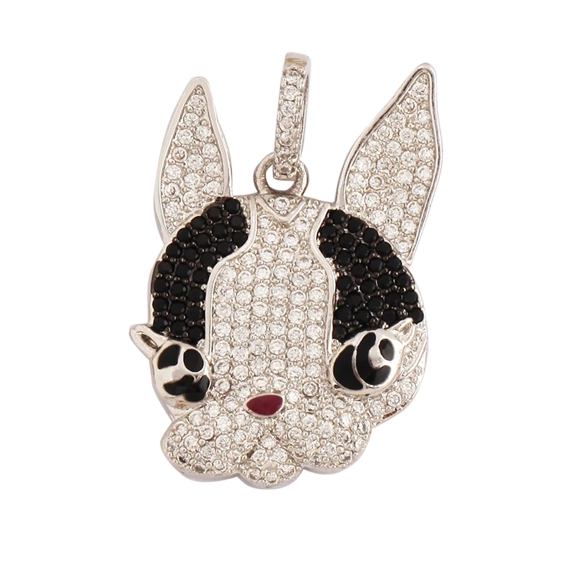 Swallow Tiger Leopard 3D Buffalo Cow Bull Head Elephant Animal Charm Pendant,18K Gold Plated Zircon Necklace Jewelry Supply