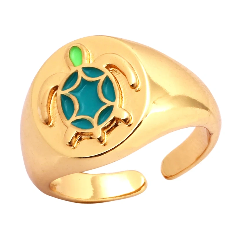 Daisy Flower Ladybug Butterfly Heart Taiji Clover Finger Ring Antique Grandma's Women's Adjustable Ring Girl Party Jewelry