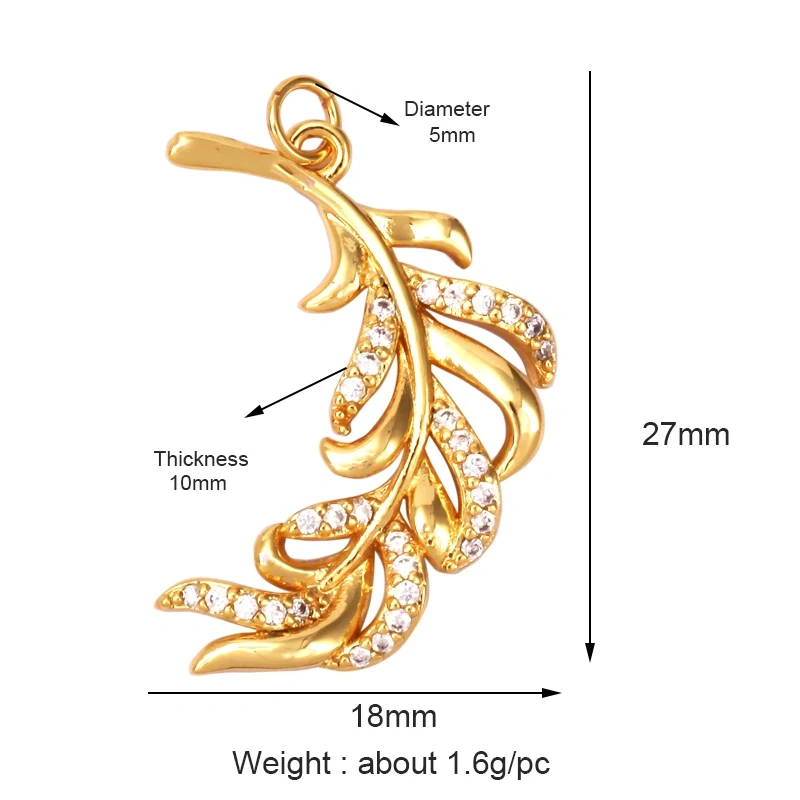 Sweet Colorful Sun Rose Flower Charm Pendant,Trendy 18K Gold Geometry Zircon Necklace Accessories DIY Handy Craft Jewelry L33