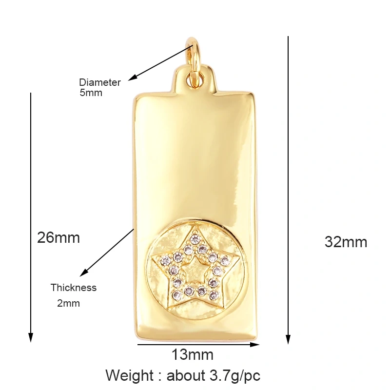 Heart Love Star Moon Evil Eye Hamsha Hand,CZ Paved Necklace Pendant Making Jewelry Components Findings Accessories Supplies L13