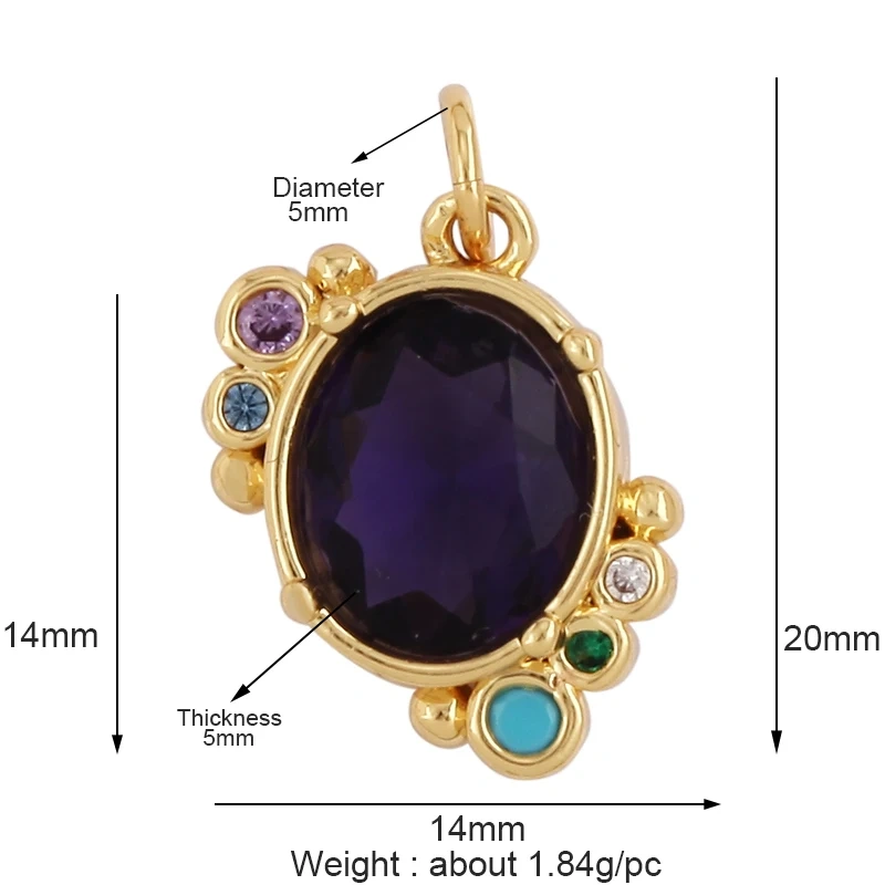 Sweet Rainbow Sun Rose Flower Maple Leaf Coconut Life Tree Charm Pendant,18k Gold Zircon Jewelry Findings Necklace Supplies M68