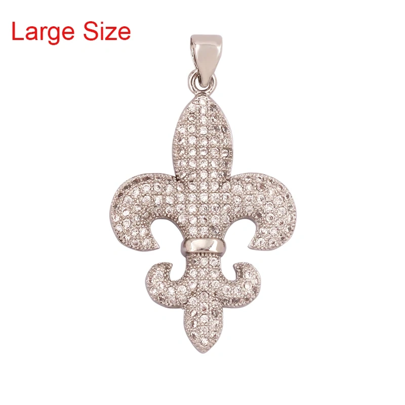 Unique Rose Flower Maple Leaf Big Tree Plant Charm Pendant,18k Gold Zircon Jewelry Findings Necklace Accessories Supplies S31