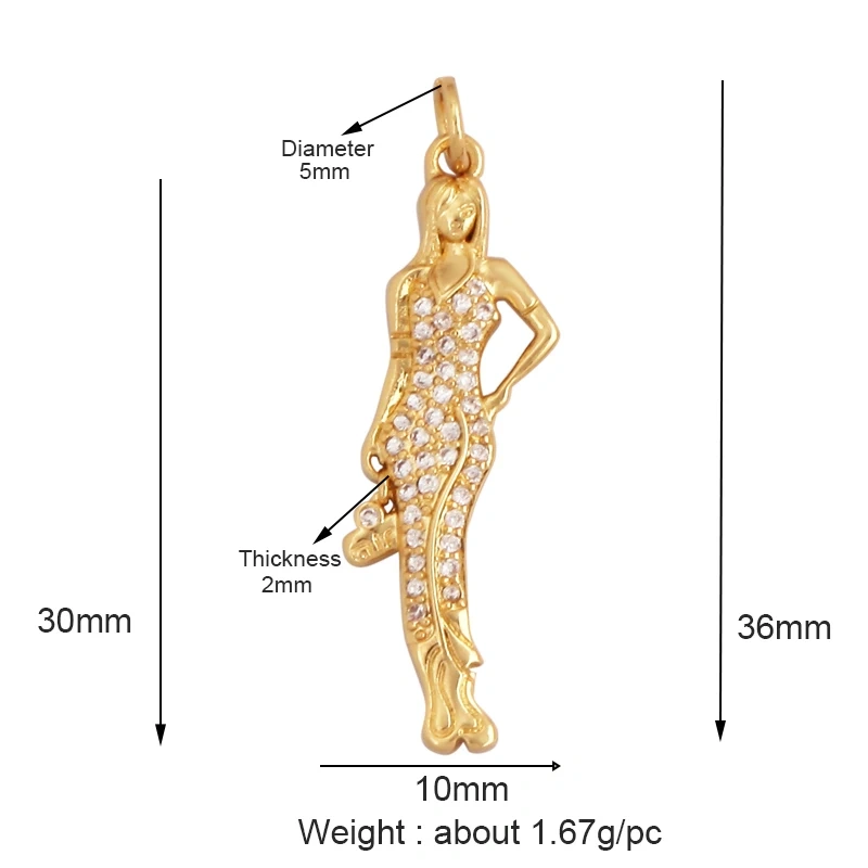 Beauty Goddess Female Fashion Girl Bullet Dancer Indian Chief Charm,Necklace Bracelet Pendant for Handmade Jewelry Supplies L27