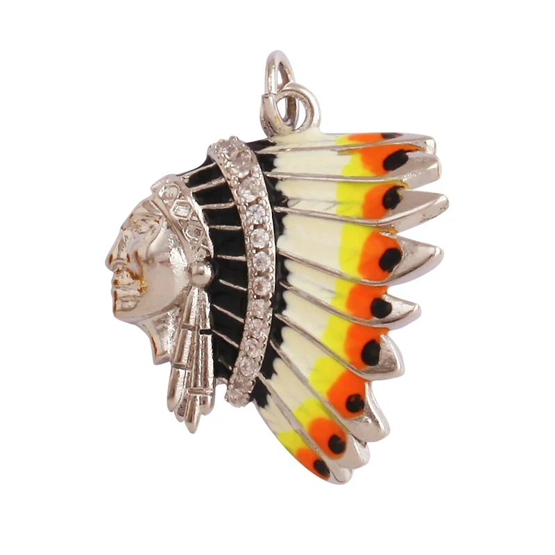 Beauty Goddess Female Fashion Girl Bullet Dancer Indian Chief Charm,Necklace Bracelet Pendant for Handmade Jewelry Supplies L27