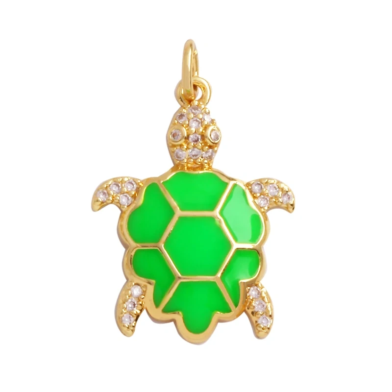 Leopard Lion Bear Crocodile Cow Head Charm Pendant,18K Gold Animal Necklace Bracelet for Handmade Jewelry Accessories Supply M62