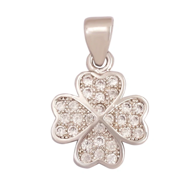 Sweet Rainbow Sun Rose Flower Maple Leaf Coconut Life Tree Charm Pendant,18k Gold Zircon Jewelry Findings Necklace Supplies M68