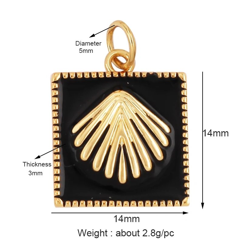 Marine Sea Nautilus Turtle Starfish Octopus Conch Crab Shell Snake Charm Pendant,Gold Plated Zircon Jewelry Findings Supply M67