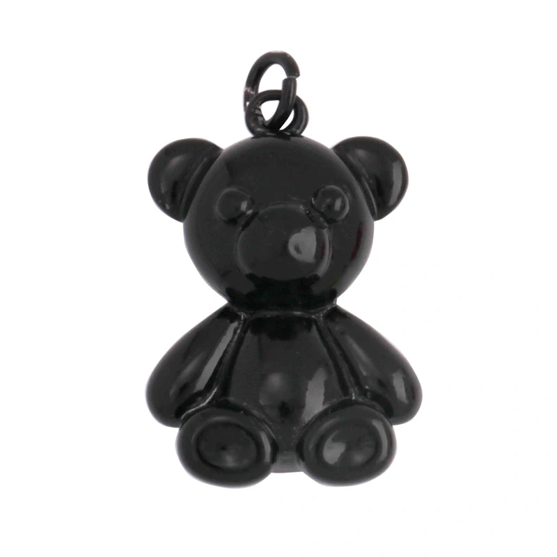 Enamel Bear Animal Charm Pendant  for Necklace Bracelet,Colourful Handy Craft Summer Beach Jewelry Components Supplies M85