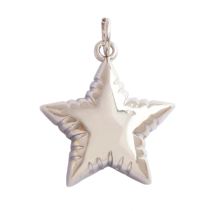 Classics Love Heart Star Zircon Focal Charm Pendant,Creative Shell Pearl 18K Gold Plated Jewelry  Accessories Supplies M41