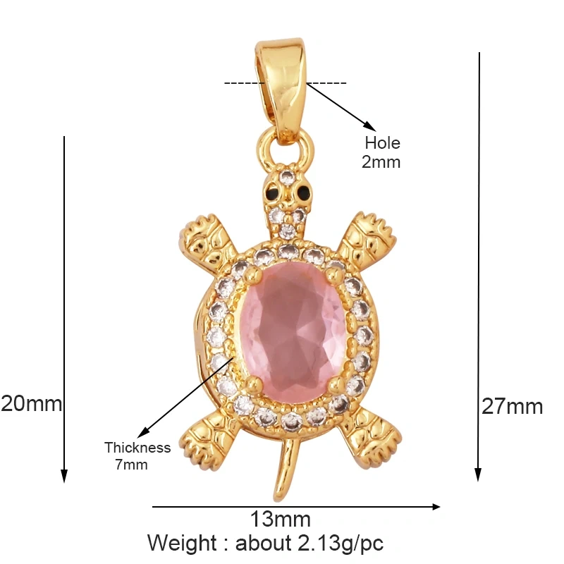Marine Sea Nautilus Turtle Starfish Octopus Conch Crab Shell Snake Charm Pendant,Gold Plated Zircon Jewelry Findings Supply M67