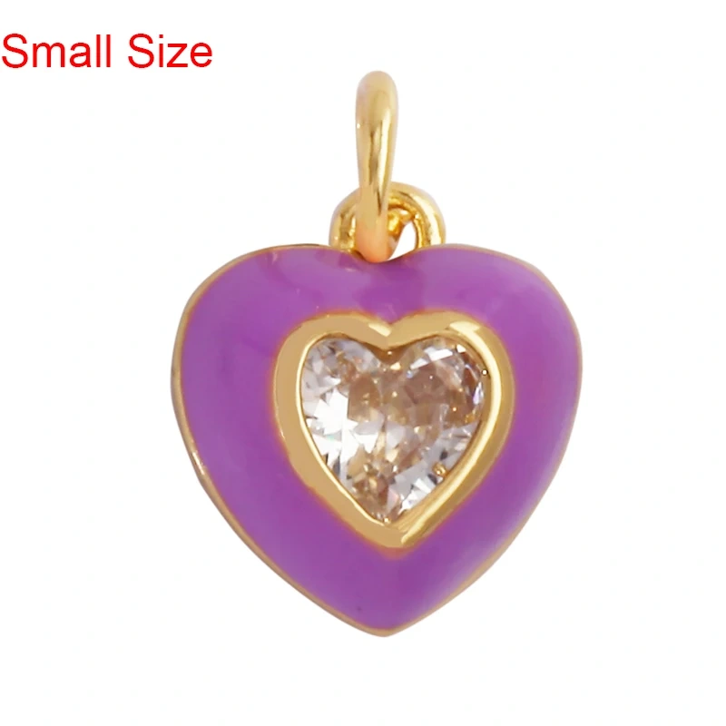 Love Heart Round Bell Lucky Evil Eye Geometry Style Charm Pendant,Trendy Colourful Enamel Zircon Necklace Accessice Supplies M65
