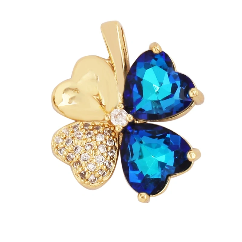 Bear Mouse Elephant Owl Clover Cherry Transparent Crystal Glass Charm Pendant, Animal Jewelry Craft Necklace Making Supplies M45