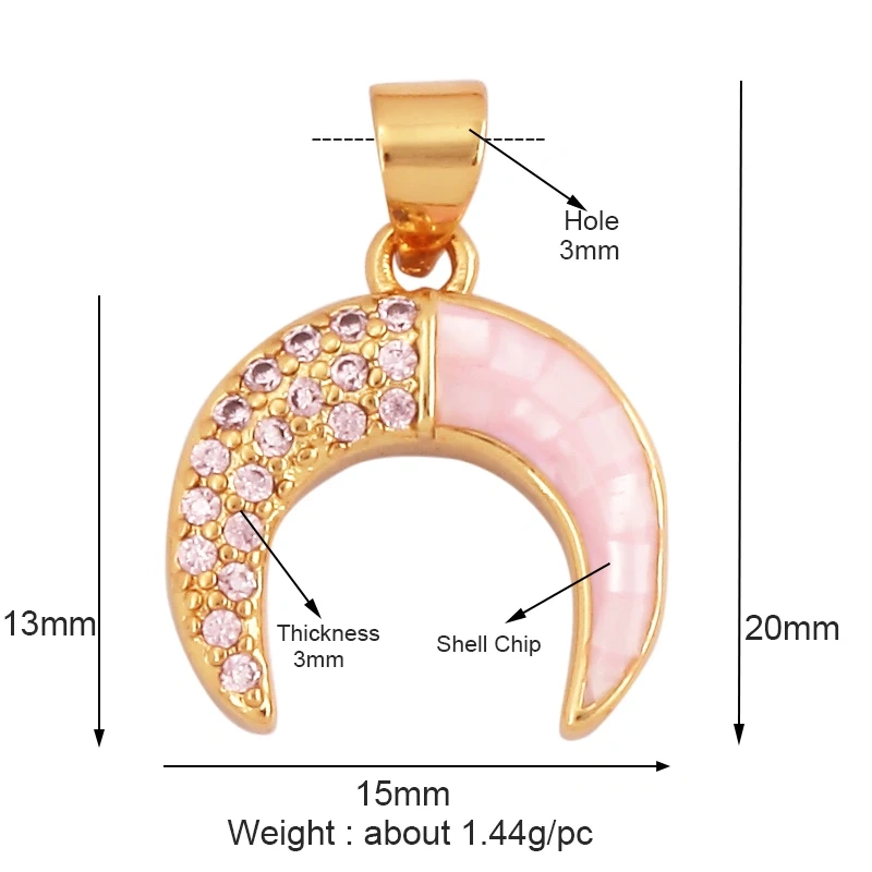 Cute Sweet Romance Love Star Gold Plated Inlaid Shell Chips Charm Pendant,Jewelry Necklace Accessories Hand Making Supply L49