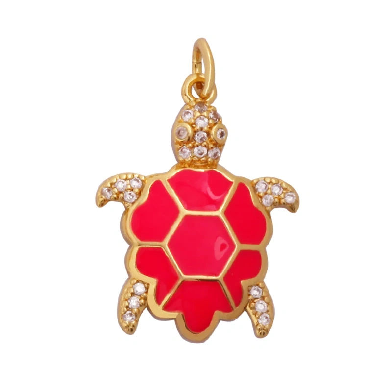 Leopard Lion Bear Crocodile Cow Head Charm Pendant,18K Gold Animal Necklace Bracelet for Handmade Jewelry Accessories Supply M62