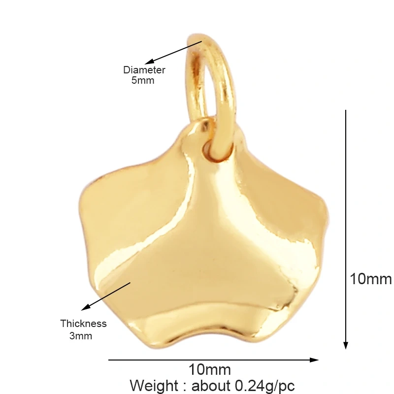 Maple Ginkgo Leaf Angel Butterfly Snowflake Moon Star Zircon Charm Pendant,Necklace Bracelet Earring Handy Craft Jewelry K36