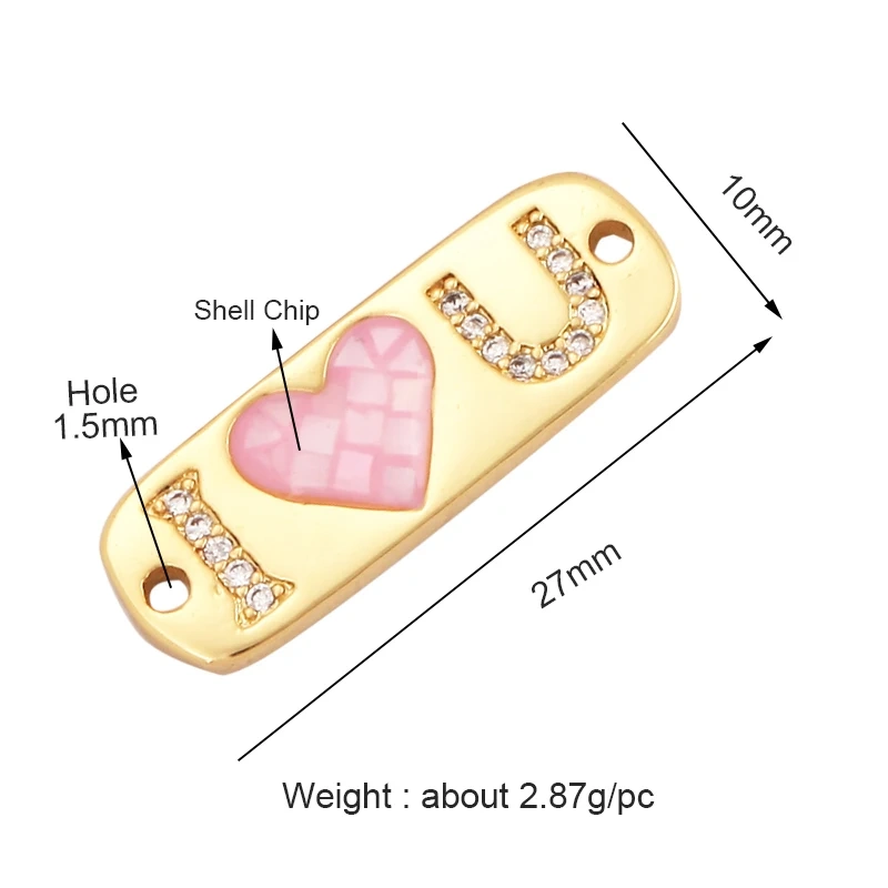 Cute Sweet Romance Love Star Gold Plated Inlaid Shell Chips Charm Pendant,Jewelry Necklace Accessories Hand Making Supply L49