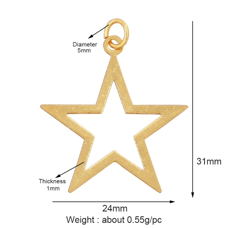 Maple Ginkgo Leaf Angel Butterfly Snowflake Moon Star Zircon Charm Pendant,Necklace Bracelet Earring Handy Craft Jewelry M68