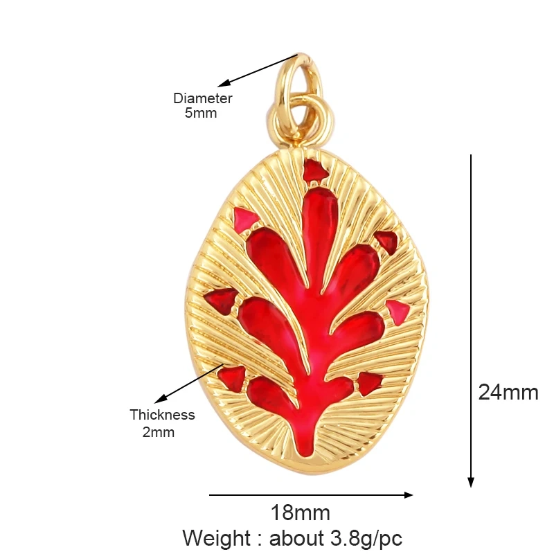 Sweet Colorful Sun Rose Flower Charm Pendant,Trendy 18K Gold Geometry Zircon Necklace Accessories DIY Handy Craft Jewelry L33
