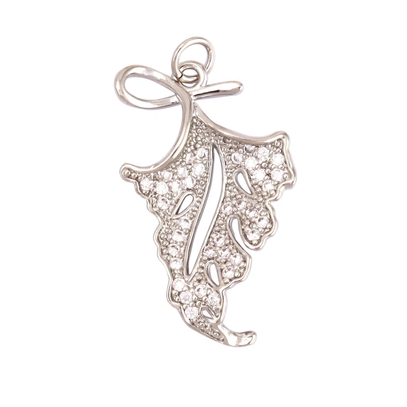 Sweet Colorful Sun Rose Flower Charm Pendant,Trendy 18K Gold Geometry Zircon Necklace Accessories DIY Handy Craft Jewelry L33