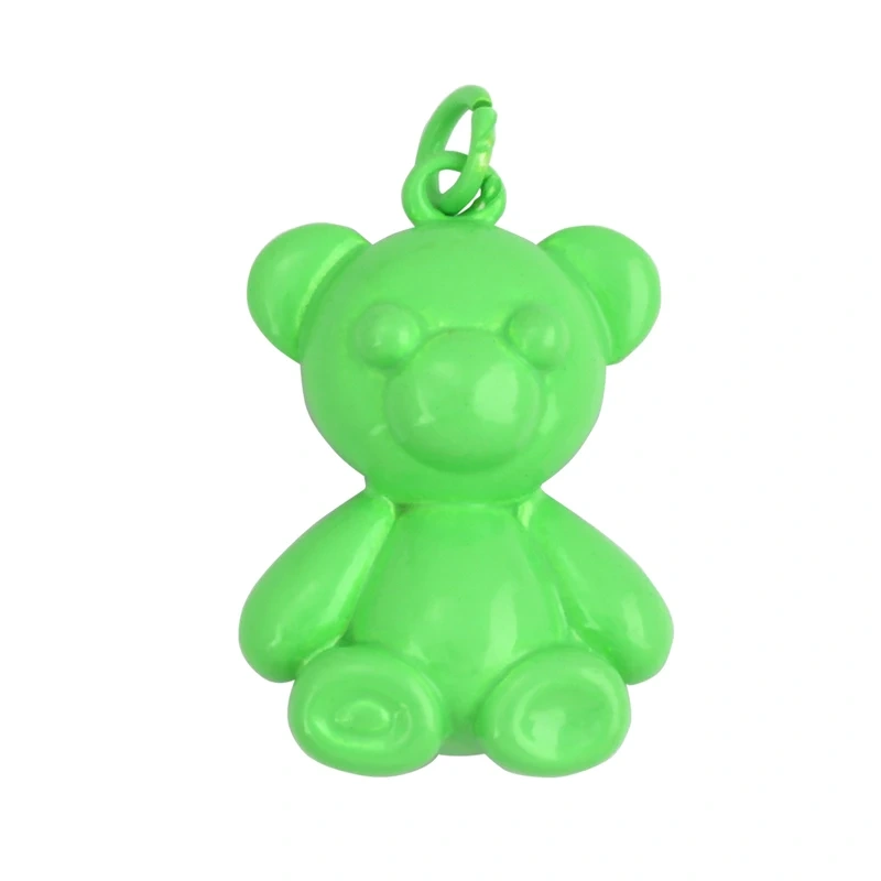 Enamel Bear Animal Charm Pendant  for Necklace Bracelet,Colourful Handy Craft Summer Beach Jewelry Components Supplies M85