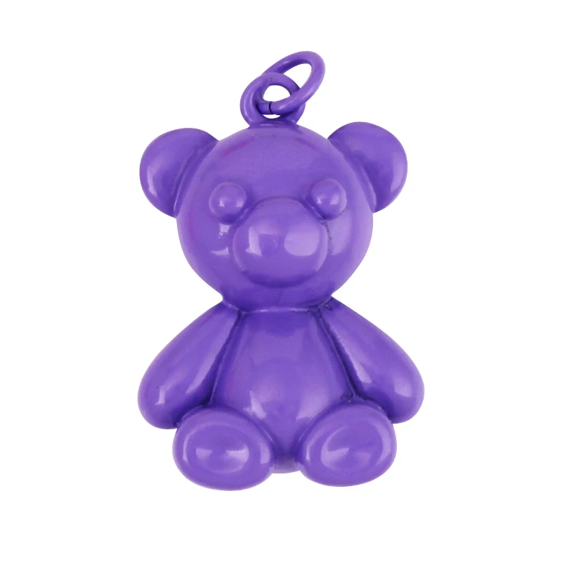 Enamel Bear Animal Charm Pendant  for Necklace Bracelet,Colourful Handy Craft Summer Beach Jewelry Components Supplies M85