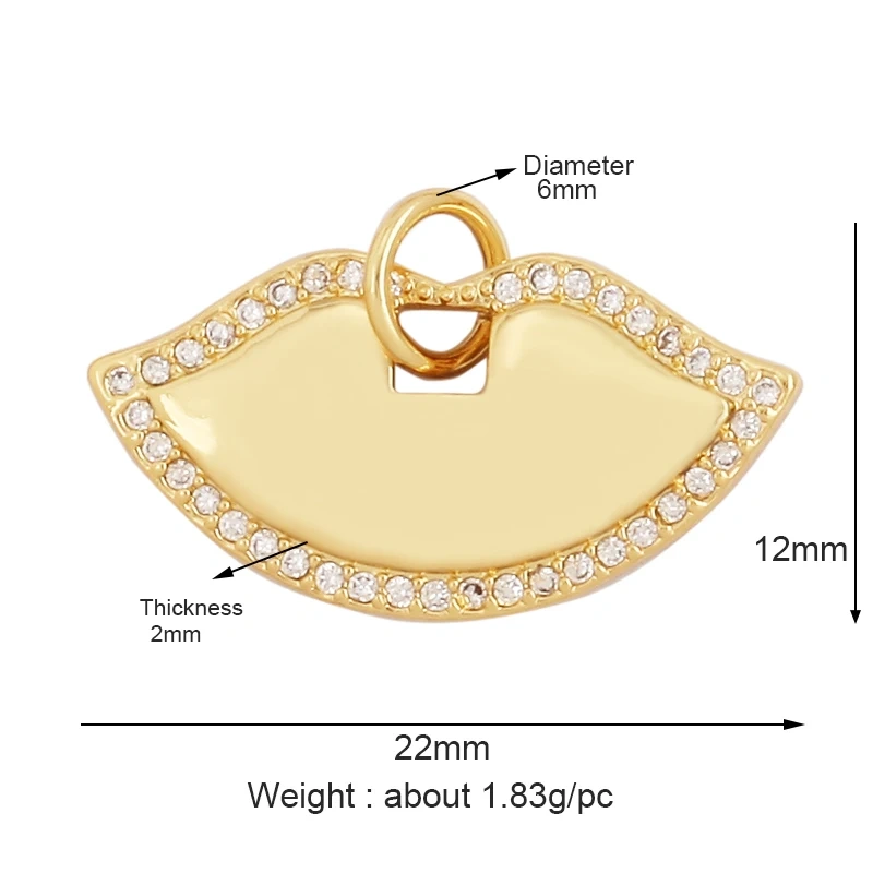 Fashion Love Heart Star Moon Girl Boy Triangular Hand Cross Butterfly Charm Pendant,18K Gold Brass Necklace Jewelry Findings L27