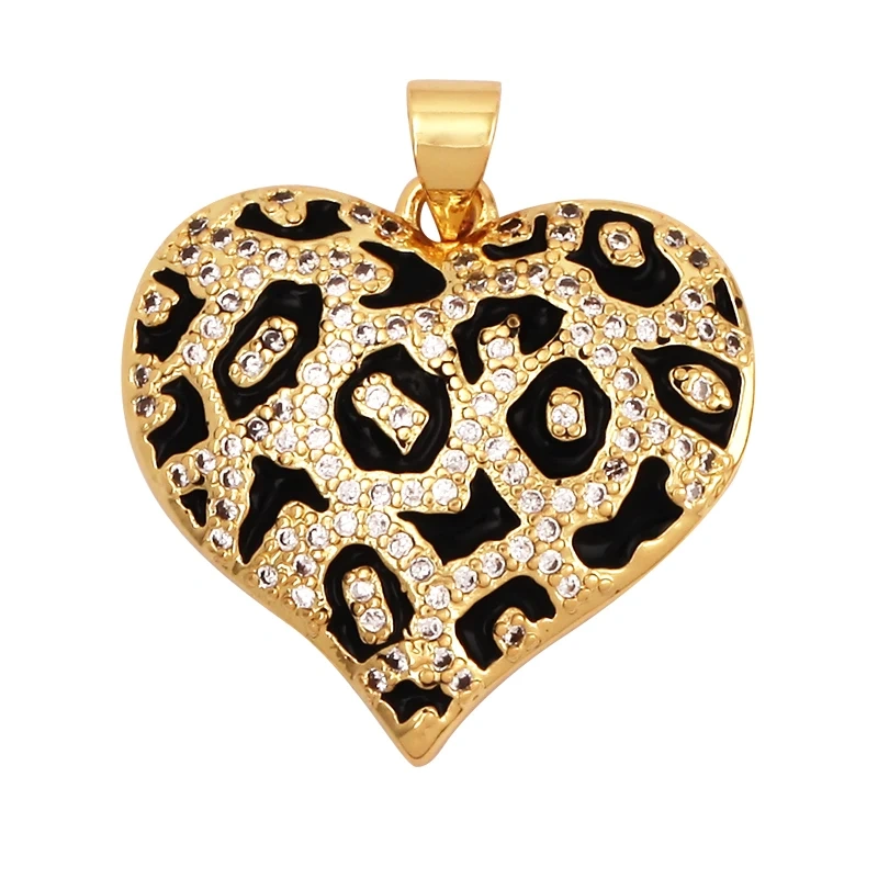 Colour Rainbow CZ Heart Wing Charm Pendant,Cubic Zirconia Paved Pink Blue,18K Real Gold Plated Colour,Craft jewelry Supplies L38