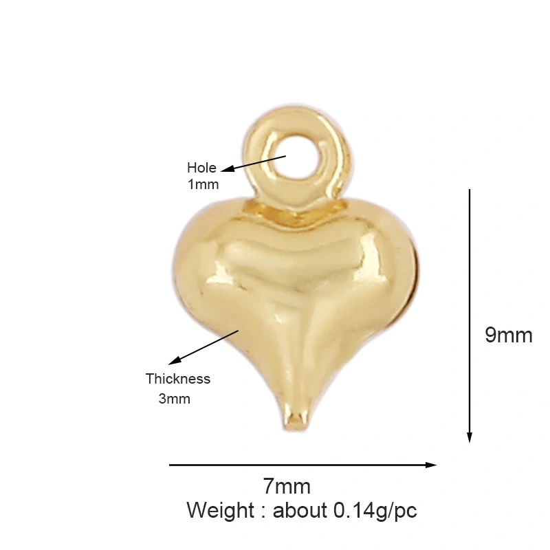 Classics Love Heart Star Zircon Focal Charm Pendant,Creative Shell Pearl 18K Gold Plated Jewelry  Accessories Supplies M41