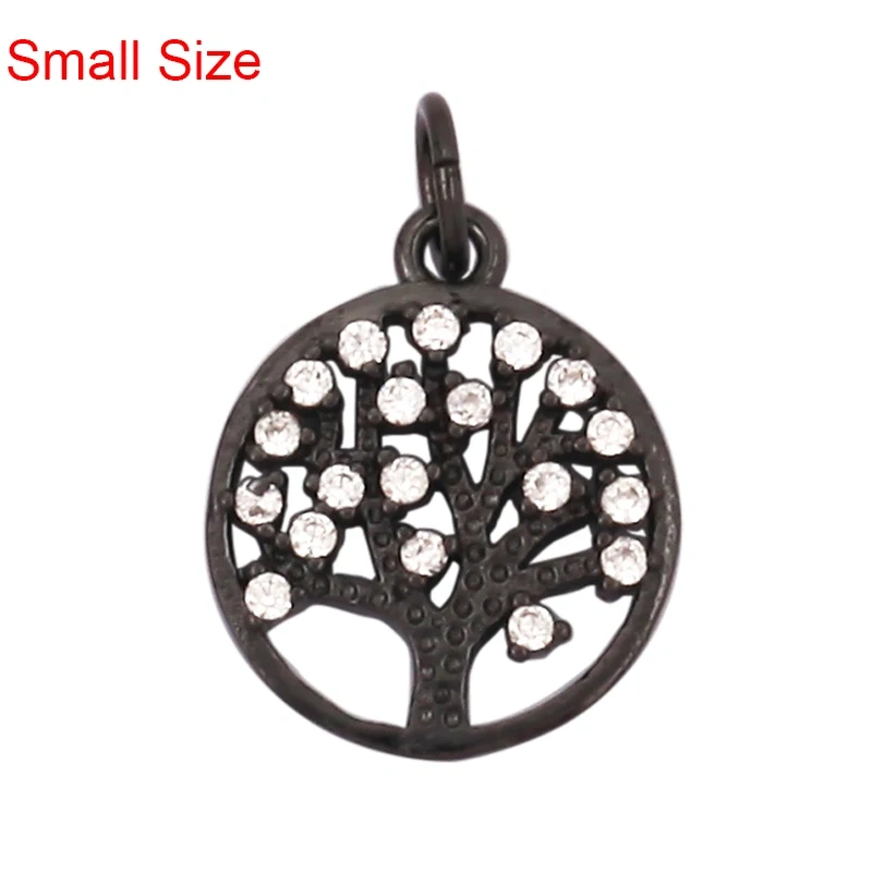 Sweet Rainbow Sun Rose Flower Maple Leaf Coconut Life Tree Charm Pendant,18k Gold Zircon Jewelry Findings Necklace Supplies M68