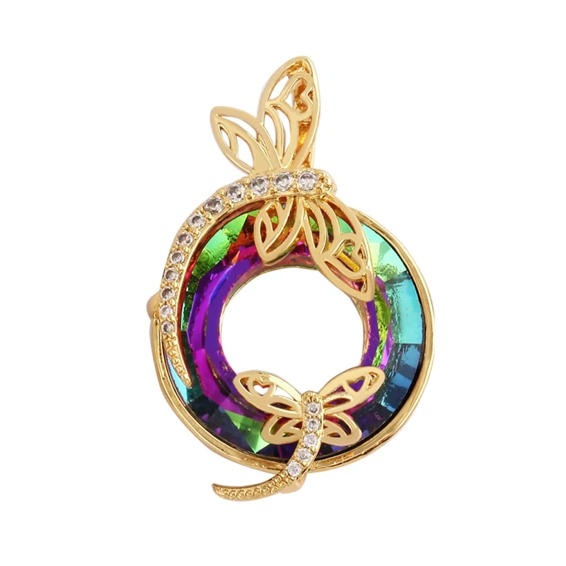 Butterfly Dragonfly Spider Bird Transparent Crystal Glass Charm Pendant,Insect Animal Jewelry Craft Necklace Making Supplies M46