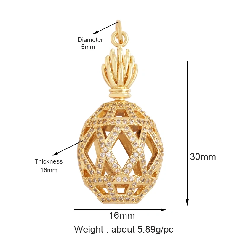 Unique Rose Flower Maple Leaf Big Tree Plant Charm Pendant,18k Gold Zircon Jewelry Findings Necklace Accessories Supplies S31