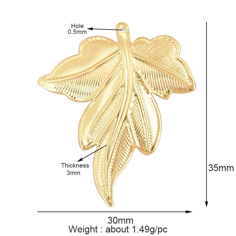 Maple Ginkgo Leaf Angel Butterfly Snowflake Moon Star Zircon Charm Pendant,Necklace Bracelet Earring Handy Craft Jewelry K36