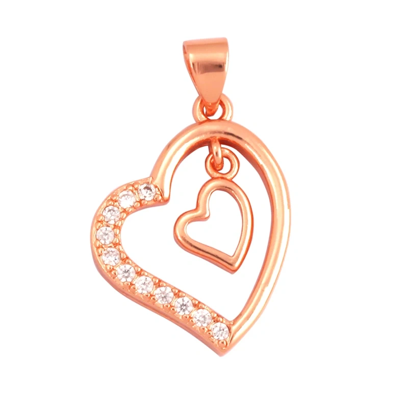 Dandelion Earth Star Heart Hand Cubic Zirconia CZ Paved Charm, 18K Real Gold Plated Colour , Craft Jewelry Supplies L87