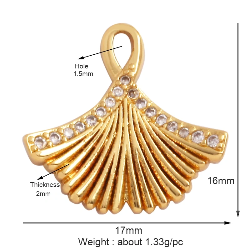 Sweet Rainbow Sun Rose Flower Maple Leaf Coconut Life Tree Charm Pendant,18k Gold Zircon Jewelry Findings Necklace Supplies M68