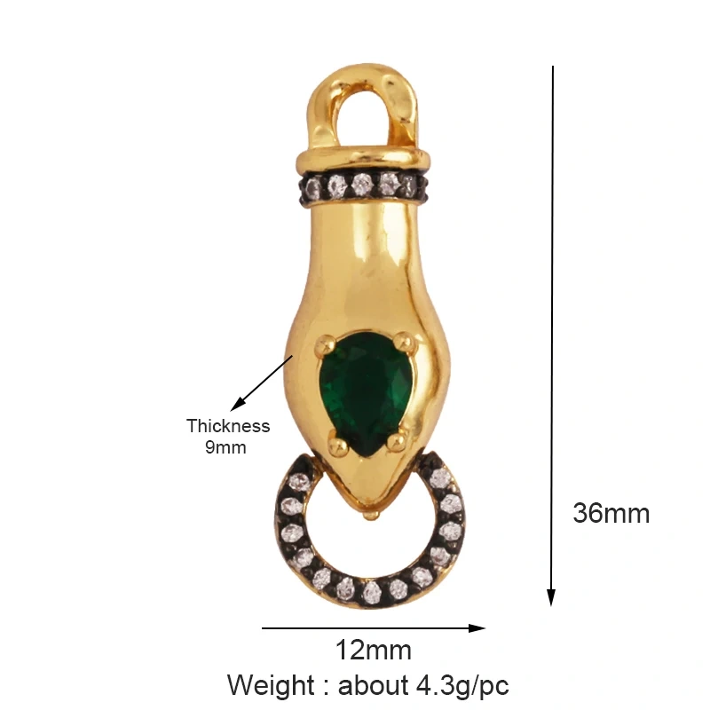 Unique Fine Tortoise Snake Owl Lion Disc Animal Charm Pendant,Cute 18K Gold Necklace Bracelet for Handmade Jewelry Supplies L21