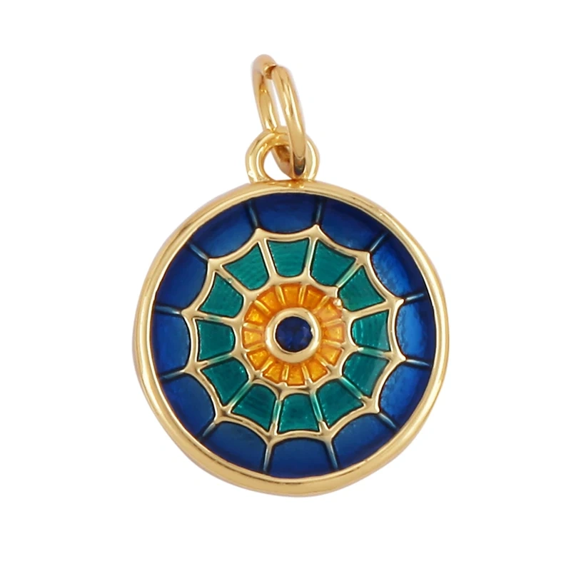 Pearl Enamel OiL Dropped Crown Love Heart Cubic Zirconia CZ Paved Charm Pendant,18K Gold Plated Colour,Craft Jewelry Supply M61
