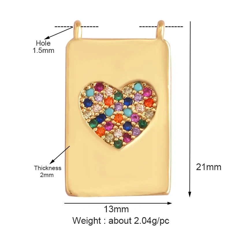 New Sun Flowers Creative Spades Cubic Zirconia Charm Pendant,Fashion 18K Gold Plated Love Heart Necklace Jewelry Supplies L16