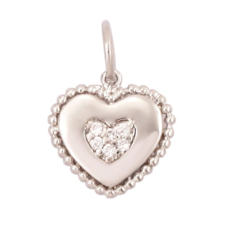 New Sun Flowers Creative Spades Cubic Zirconia Charm Pendant,Fashion 18K Gold Plated Love Heart Necklace Jewelry Supplies L16