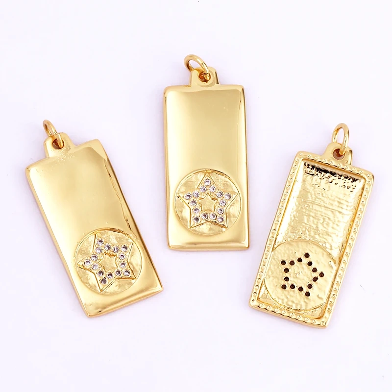 Heart Love Star Moon Evil Eye Hamsha Hand,CZ Paved Necklace Pendant Making Jewelry Components Findings Accessories Supplies L13